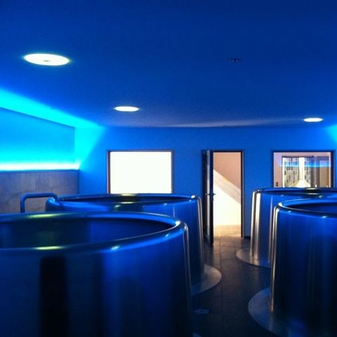 Je nach Anwendung individuell steuerbar - Lichtinstallation in einem Spa-Bereich